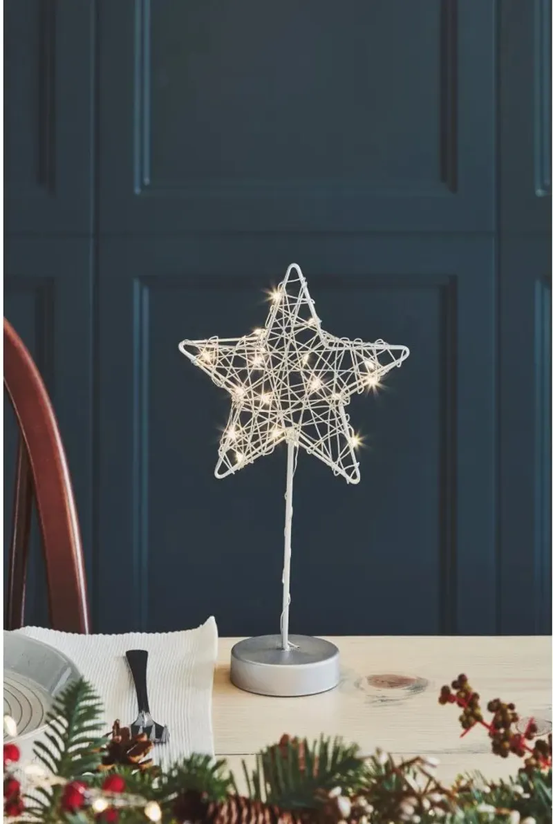 Lightstyle London Table Wire Star in Silver